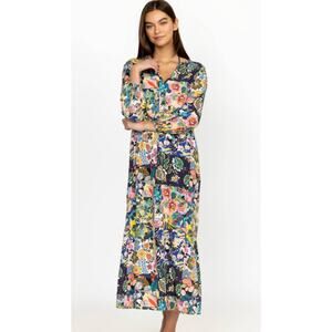 Johnny Was Layla Maxi Cover-Up with Puff Sleeves women’s XXL